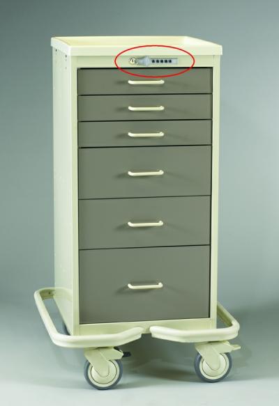 Anesthesia Carts (Mini Push Button Lock - 6 Drawer Tower)