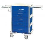 Anesthesia Carts (SELECT Push Button Lock - 6 Drawer Cart SIS-630A-DB)