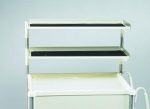 Medical Cart Accessories - Shelving - Narrow Double Shelf