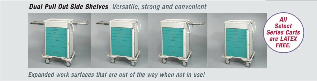 select series dual pull out side shelves